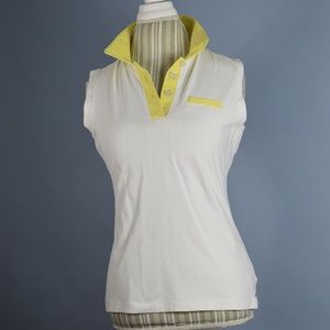 UJA White Sleeveless Golf Shirt - 4